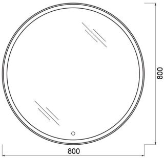 Зеркало с подсветкой Bellezza Ring 80см 4617113040012